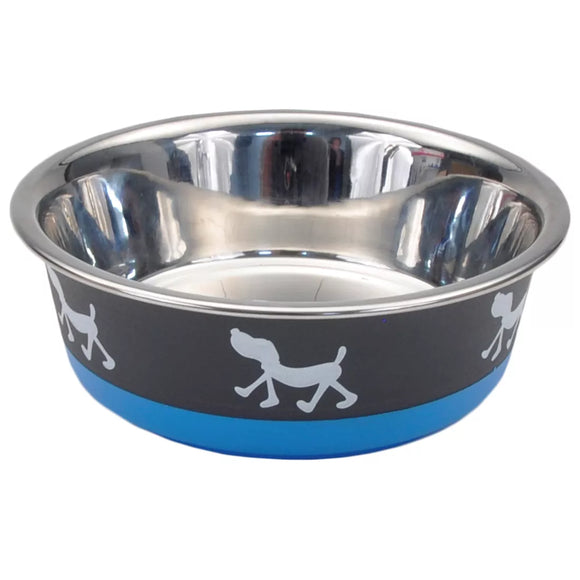 Coastal Pet Products Maslow Design Series Non-Skid Pup Design Dog Bowls