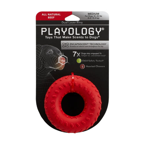 Playology Dual Layer Ring Dog Toy