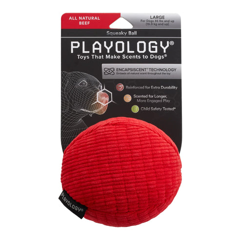 Playology Plush Squeaky Ball Dog Toy