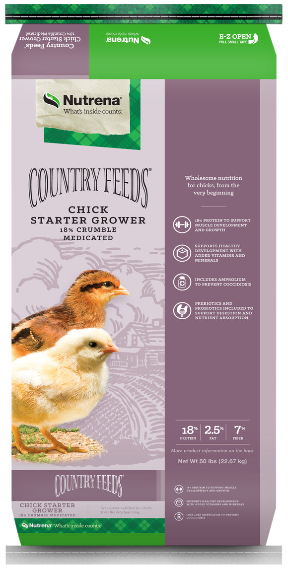 Nutrena® Country Feeds® Chick Starter Grower Feed Medicated