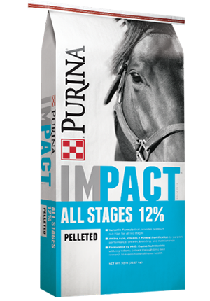 Purina® Impact® All Stages 12% Pelleted Horse Feed